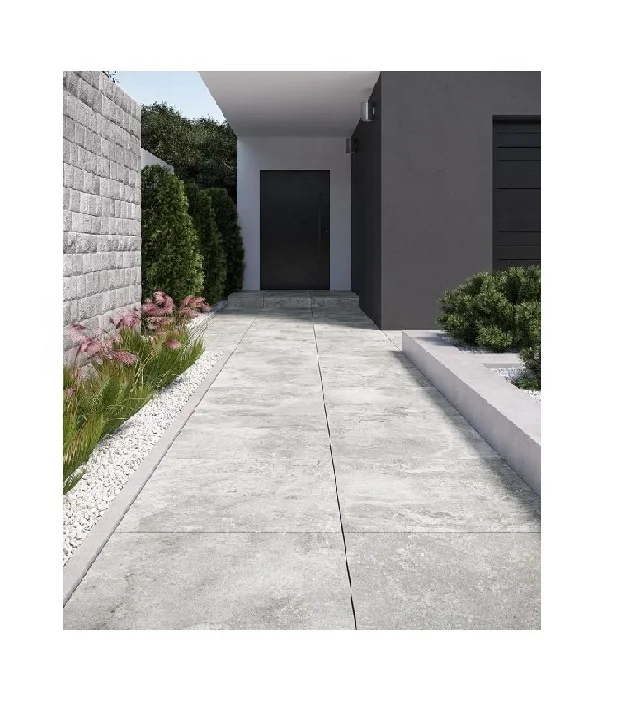 High Quality PVC Rustic Garden Floor Tiles 600x600mm Full Body 2cm Thick Non-Slip Exterior Brick Wall Good for Outdoor Use