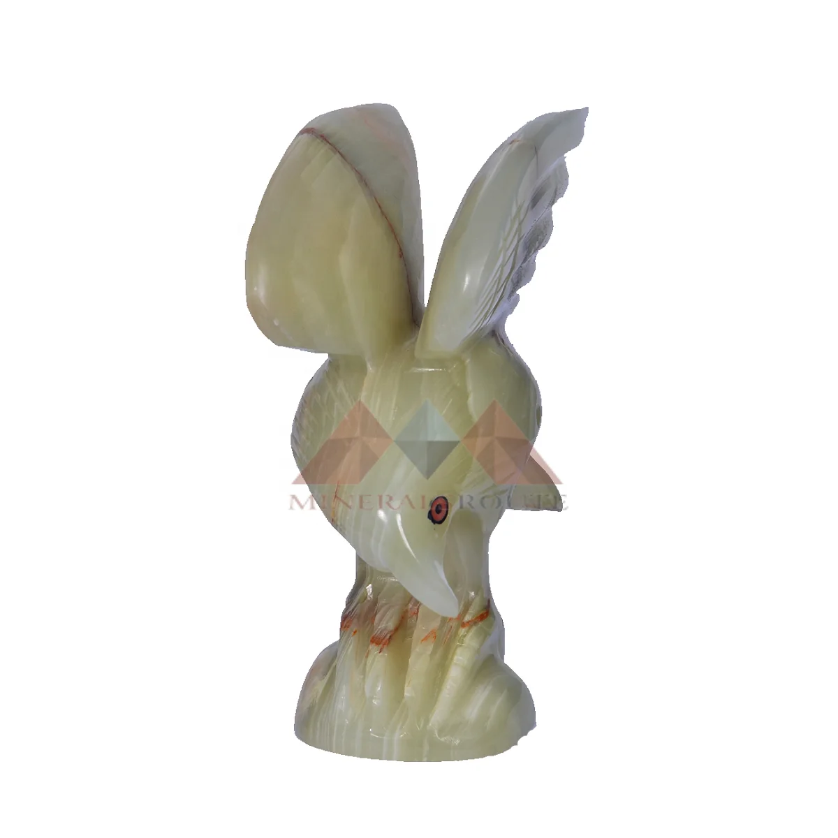High Quality Light Green Onyx Eagle Marble Handmade Crafts Customized Stone Decoration Minerals Route