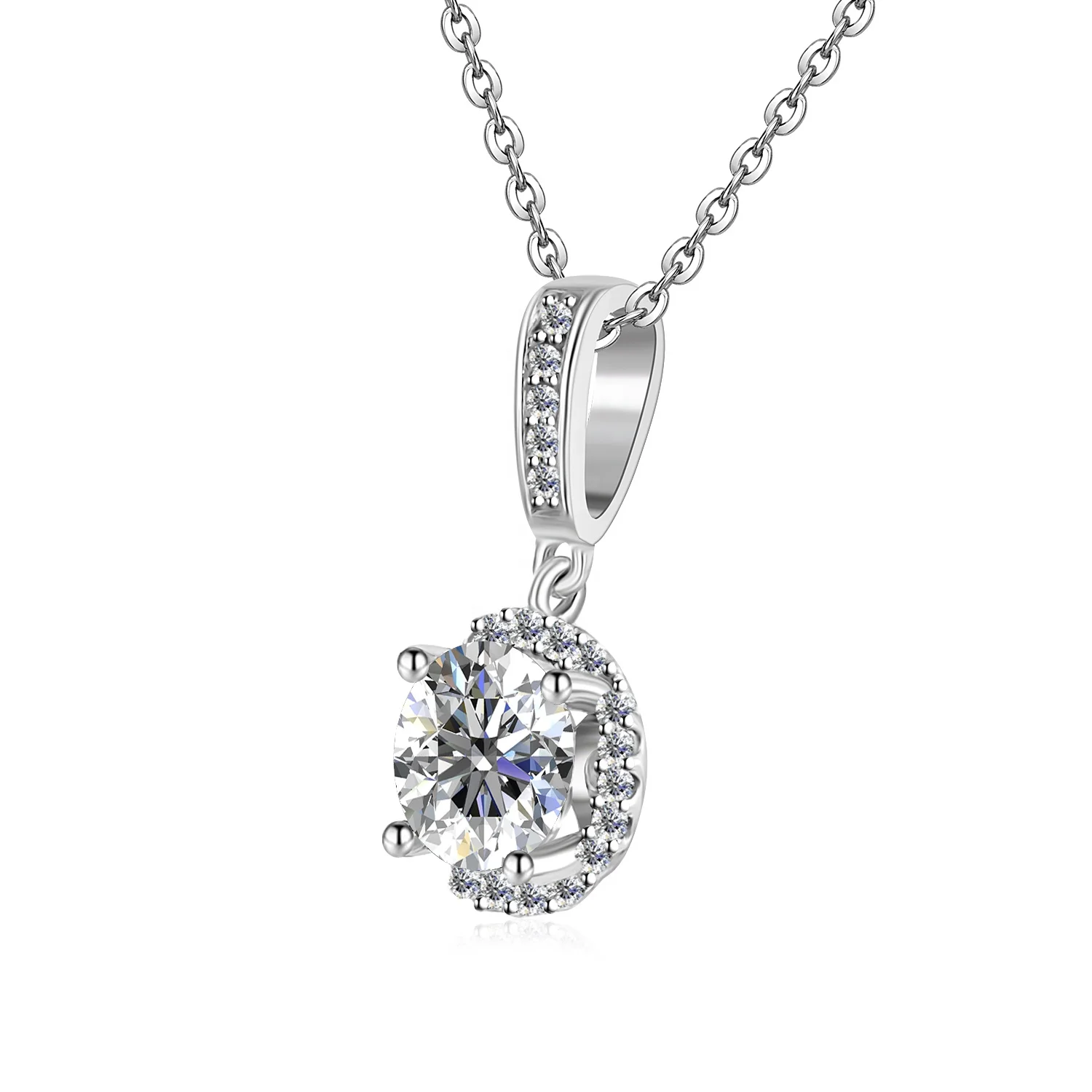 Роскошные бриллиантовые ювелирные изделия 2 карата VVS1 GRA Moissanite серебро 925 пробы кулон в виде клевера ожерелье украшения Destiny