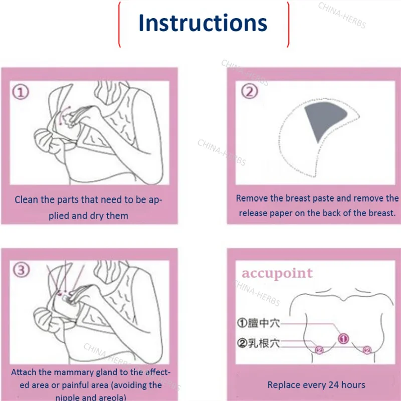 Breast Patch Without Adhesive Breast Cancer Iron Patches Sante Health Care Breast Pain Help Relieve Patch