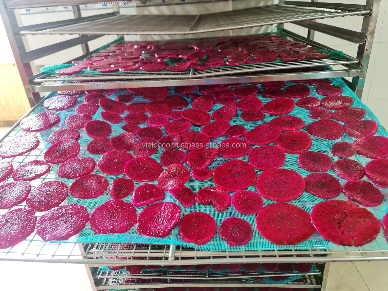 Sliced Soft Dried Red Dragon Fruit Retail Bulk Packing Design Bag OEM In Vietnam