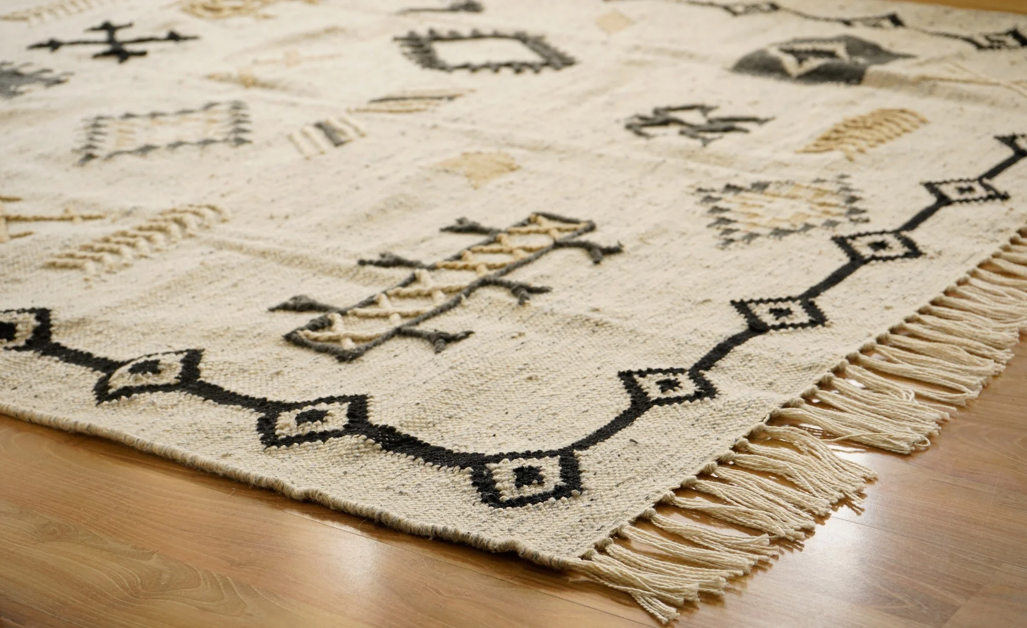 Hand made Dhurrie Vintage Indian Petyarn Rug Kilim Carpet Floor Mat Carpets Rugs Living Room