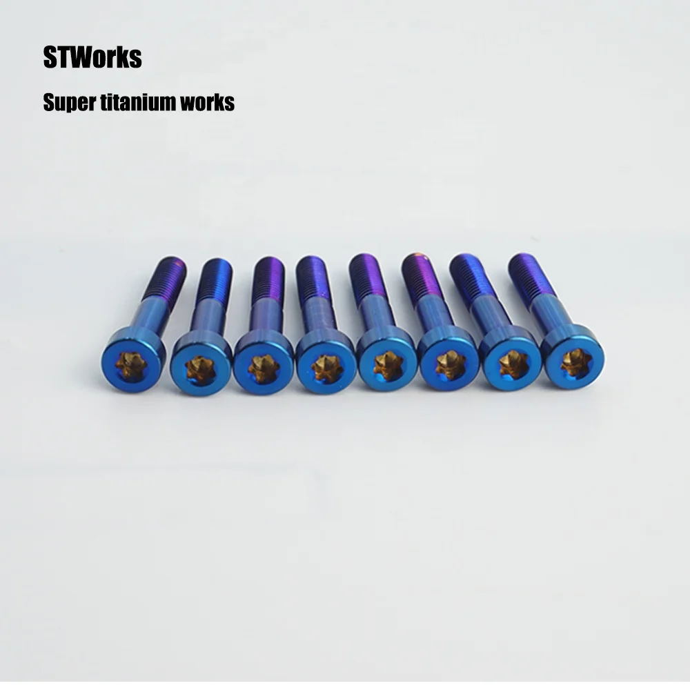 TC4 titanium alloy screw M5 vertical cover screw mountain bike road bike bowl set cover screw