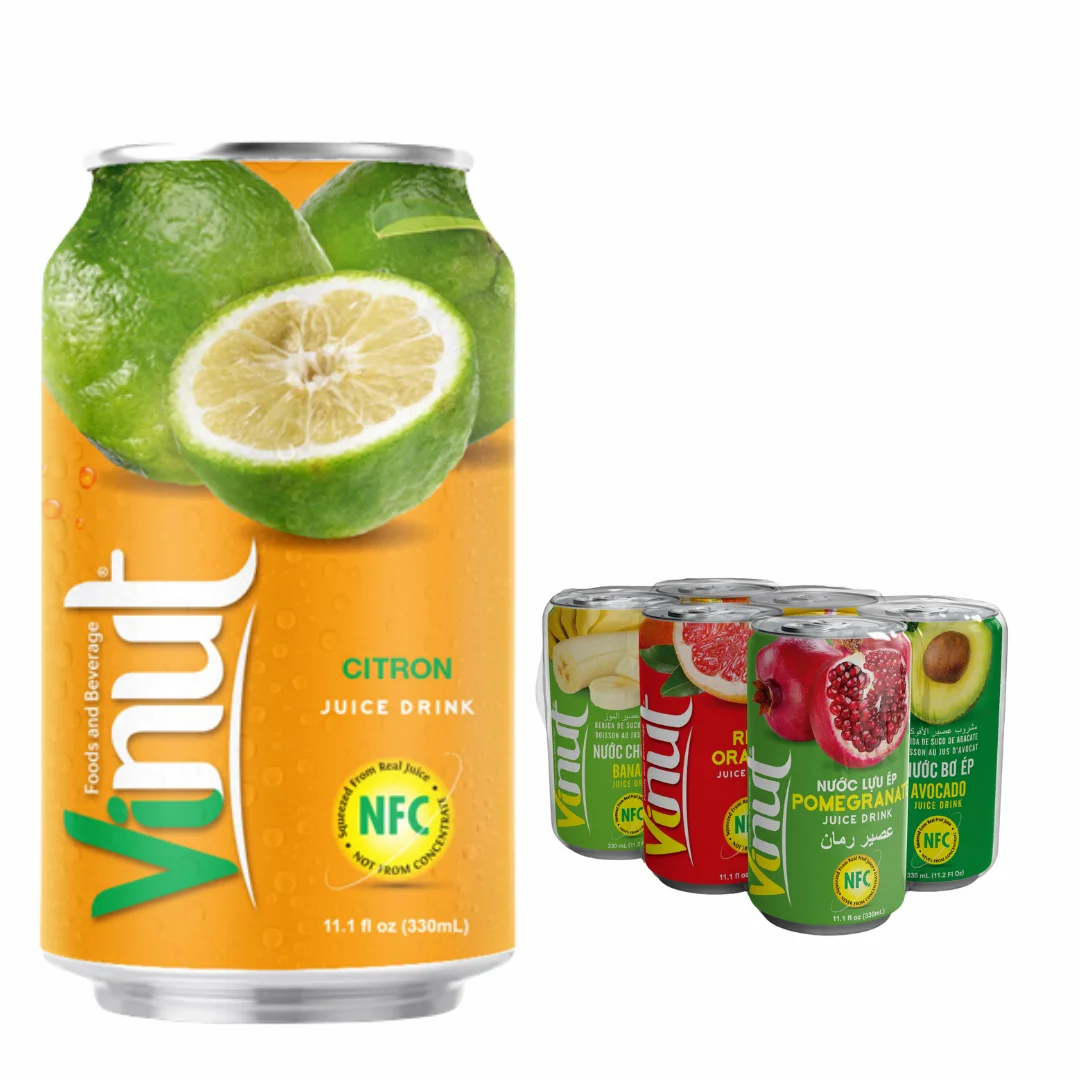 Citron Juice Drink 330ml VINUT  Refreshing Beverage Vietnam Factory Price Sugar-Free Private Label OEM/ODM Free Sample