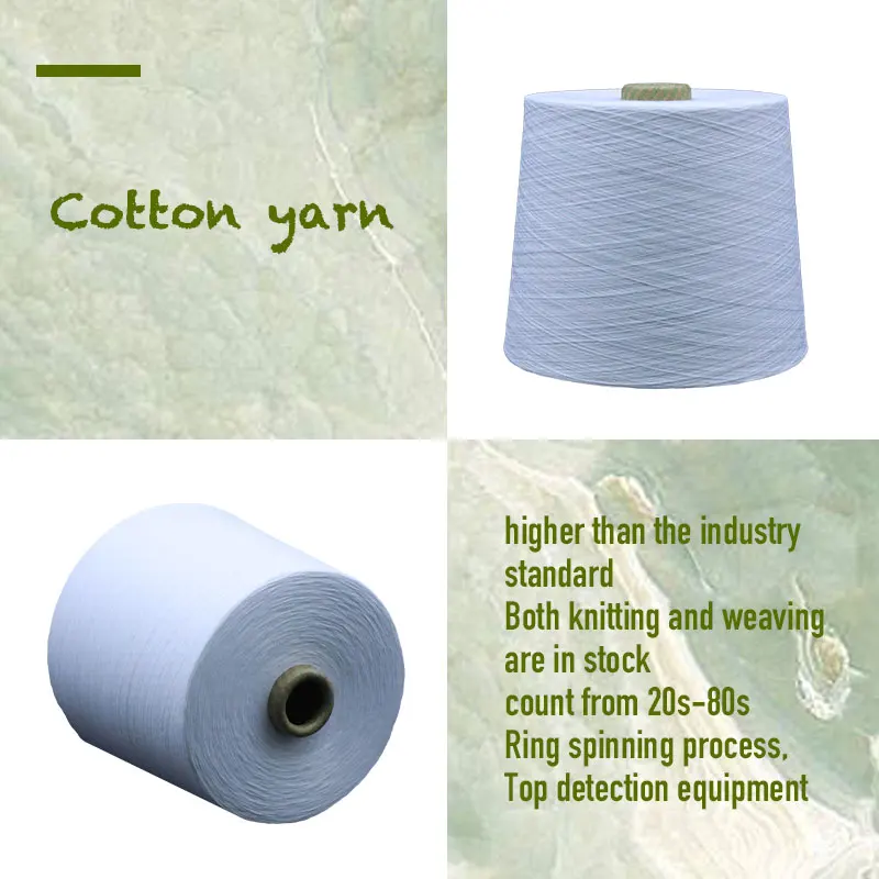 100 Cotton Weaving Knitting Yarn Supplier 60s/1  50s/1   40s/1   30s/1