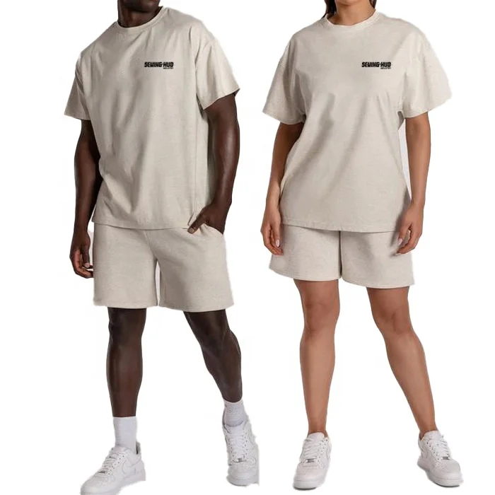 Custom Logo Sportswear Men Tracksuit Private Label Sweat Track Suit Set Shorts Pants Summer Men T Shirt And Short Set For Men