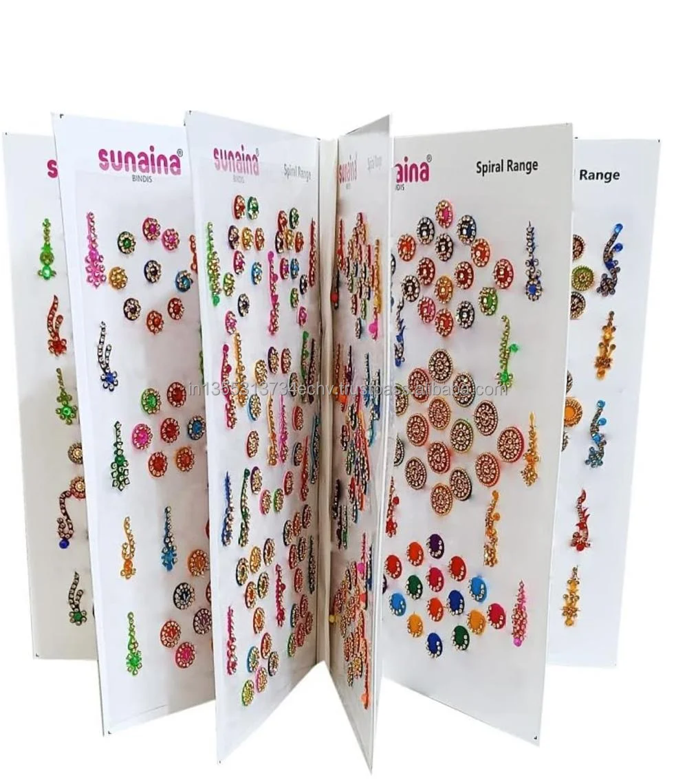 Multicolor Bindi Sticker Booklet For Woman & Girls Assorted Design, Shape & Size Bindi Book Wedding Favor Return Gift For Her