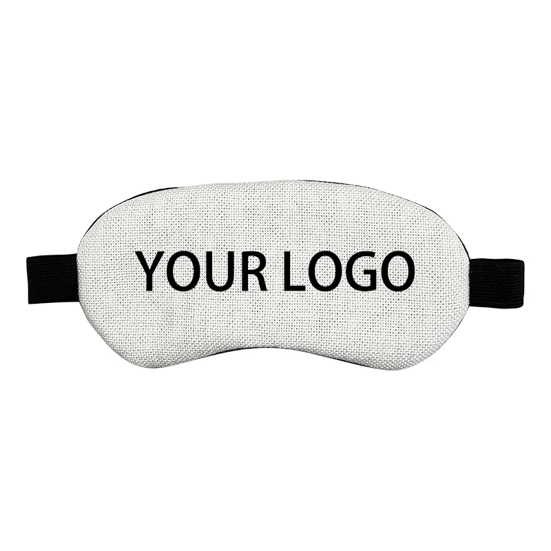 Buti Custom LOGO  Blank Sublimation Eye Mask Printing Sleeping Eye Mask Cotton Linen Sublimation Elastic Strap Shading Eye Mask