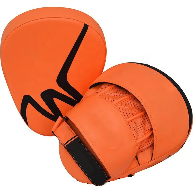 Black Orange Top Quality Punching Target Focus Mitts Durable Leather Boxing Focus Pad