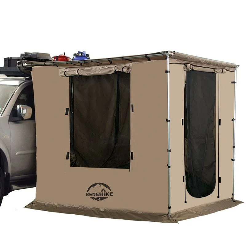 Portable Outdoor Car Side Tent Wall Outdoor Camper Tent Self-driving Tour Car Side Cloth House Foxwing Awning With Annex Room
