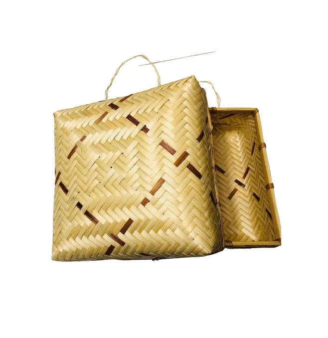 Bamboo Weaving Serving Dish - Natural bamboo food basket