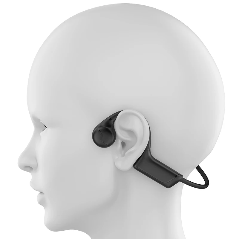 Новая трендовая гарнитура для бега с костной проводимостью, Беспроводные спортивные водонепроницаемые наушники с микросоединением