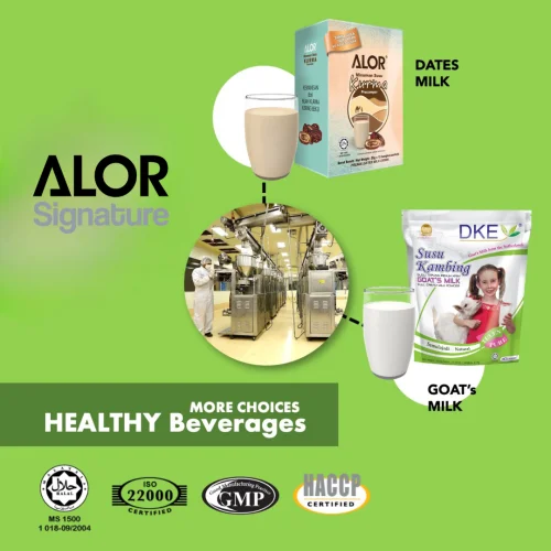 ALOR [Halal] Premix Dates Milk 25g x 15 sachets Ready Stocks with Natural Sugars for Energy Rich in Antioxidants High Vitamins