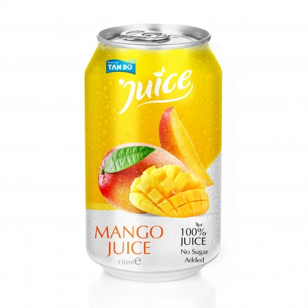 Mango fruit juice Wholesale Vietnam tropical fruit juice manufacturer in 330ml can - private label beverages