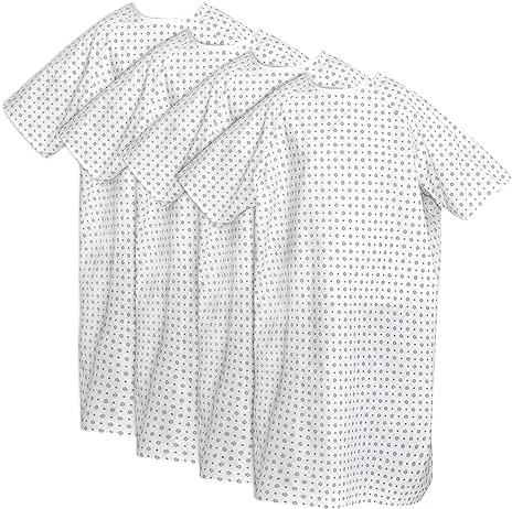 Wholesale Prices Export Quality Men Women Printed Patient Gowns 100% Polyester Hospital Gowns full length gown