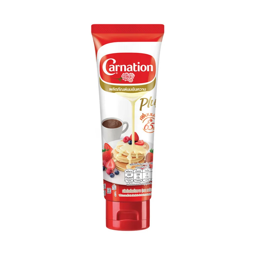 Carnation Plus Gourmet Sweetened Condensed Milk, Creamy Indulgence, Easy-Squeeze Tube, 180g