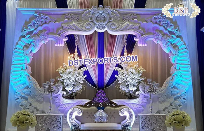 Sri Lanka Grand Theme Wedding Backstage Panels South Indian Wedding Stage Backdrop Frames Exclusive Wedding Stage Backdrop Panel