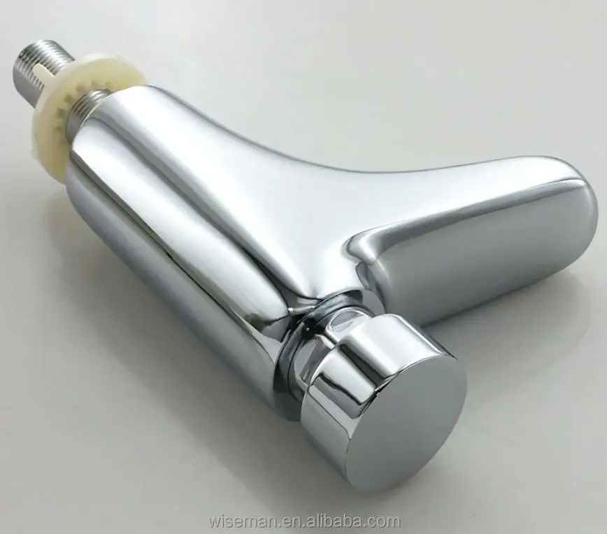 High Quality Press Button Auto Stop Full Brass Water Saving Self Closing Tap Time delay faucet for Commercial Bathroom