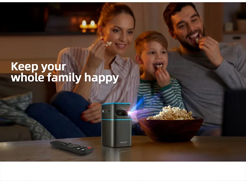 Мини-проектор AUN на Android 9 проектор Ubeamer 1 Pro 4K видеопроектор декодирует домашний кинотеатр лучевой для домашнего телефона 7000 мАч