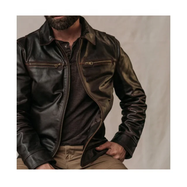 2023 Modern Style Custom Logo Men Comfortable Leather Motorcycle Jackets Available On Wholesale Price