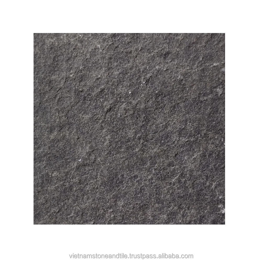 Basalt with Dark Color Tumbled Surface Finished Design and Customize Shapes for Interior Floor Stone for Diverse Projects