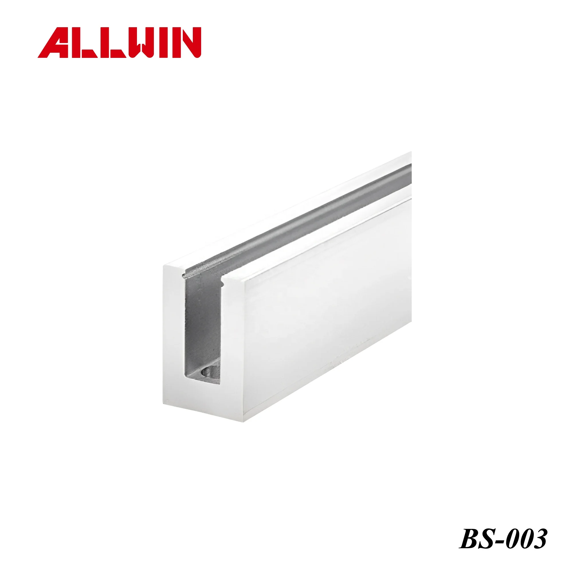 Modern Design Tempered Glass & Stainless Steel U Profile Channel for Hotel Use