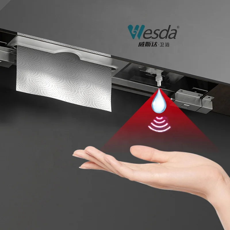 WESDA Commercial Behind Mirror Recessed Wall Mounted Hand Foam Soap Dispenser Smart Touchless Sensor Automatic Soap Dispenser