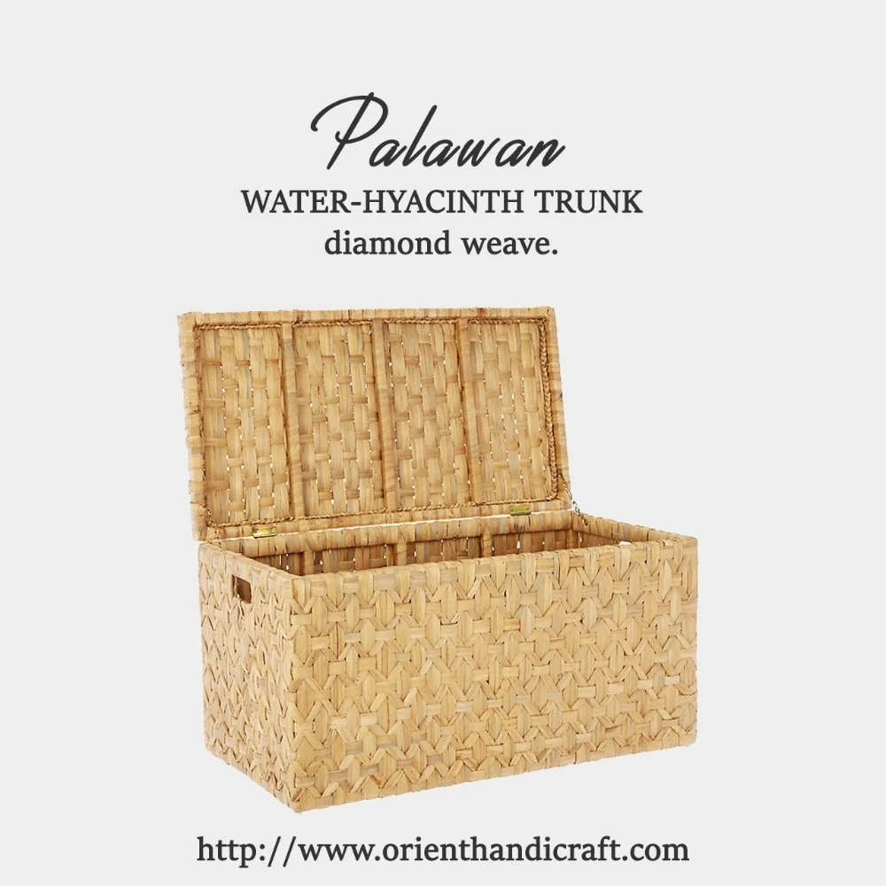 PALAWAN Best choice Custom your living room decorative with Diamond Weave Water-hyacinth Natural Trunk
