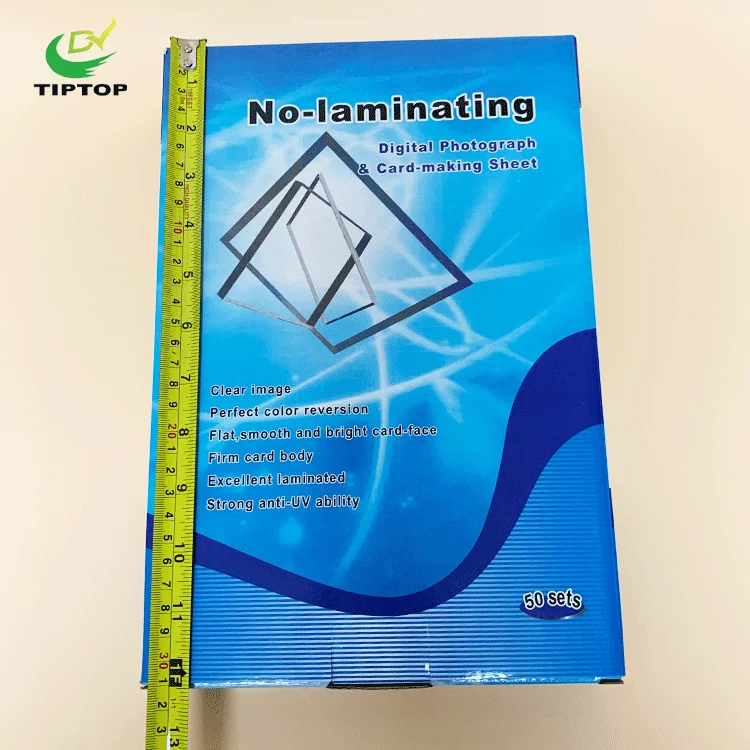 Tiptop High Quality 200mm *300mm Inkjet / Laser Non- laminating Printable PVC Sheet