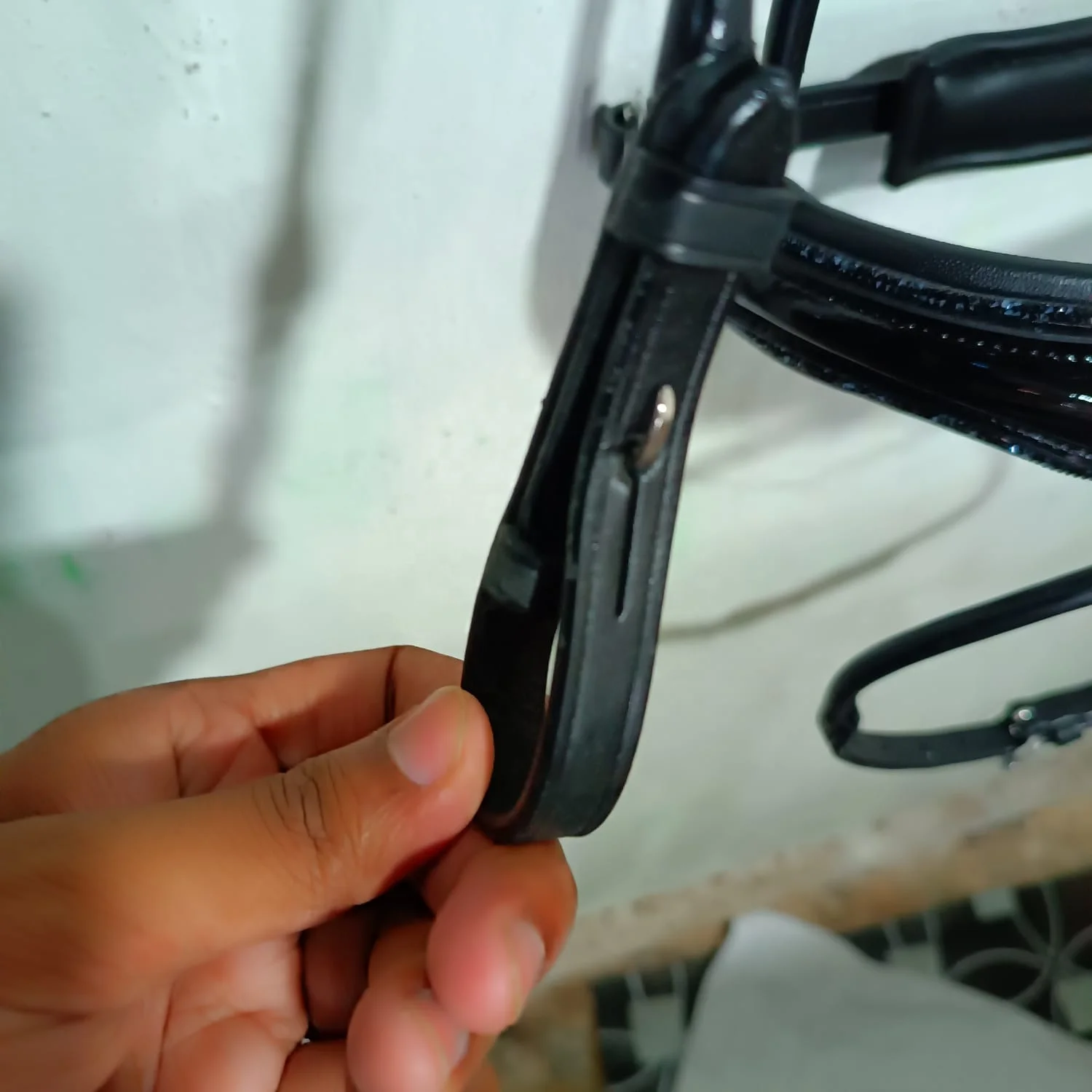 Luxury Equestrian Horse Soft Padded Bridle With Crystal Chain And Patent Leather Top Indian Wholesale Manufacturer