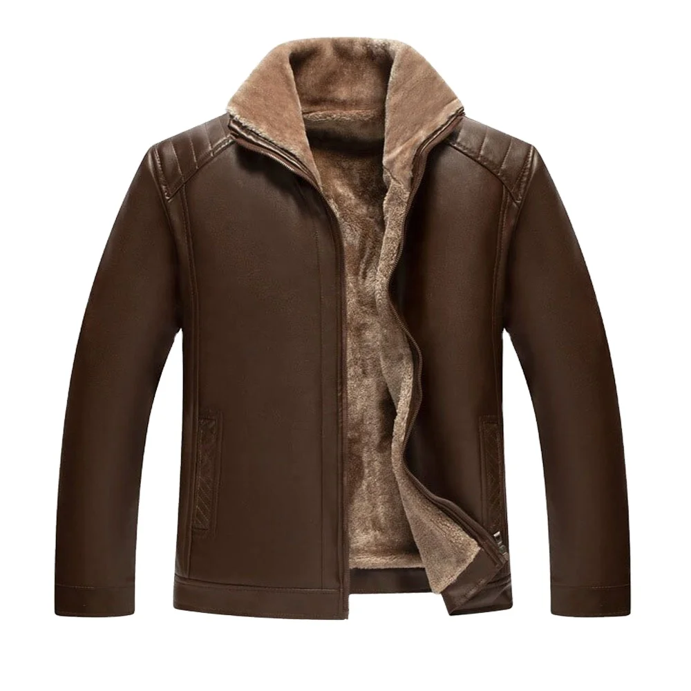 Новая Винтажная стильная зимняя модная дизайнерская мягкая овечья куртка-пилот ручной работы с мехом коричневого цвета для мужчин из 100% натуральной кожи