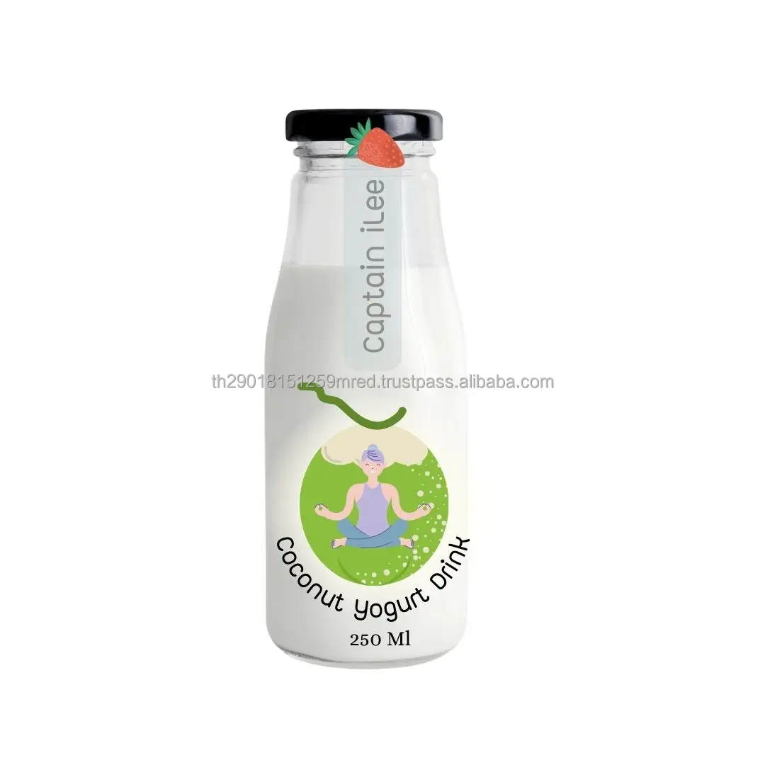 Coconut Yogurt Drink  with Strawberry Fermented from Plant-Based Sterilized Products Type and Flavored Processing
