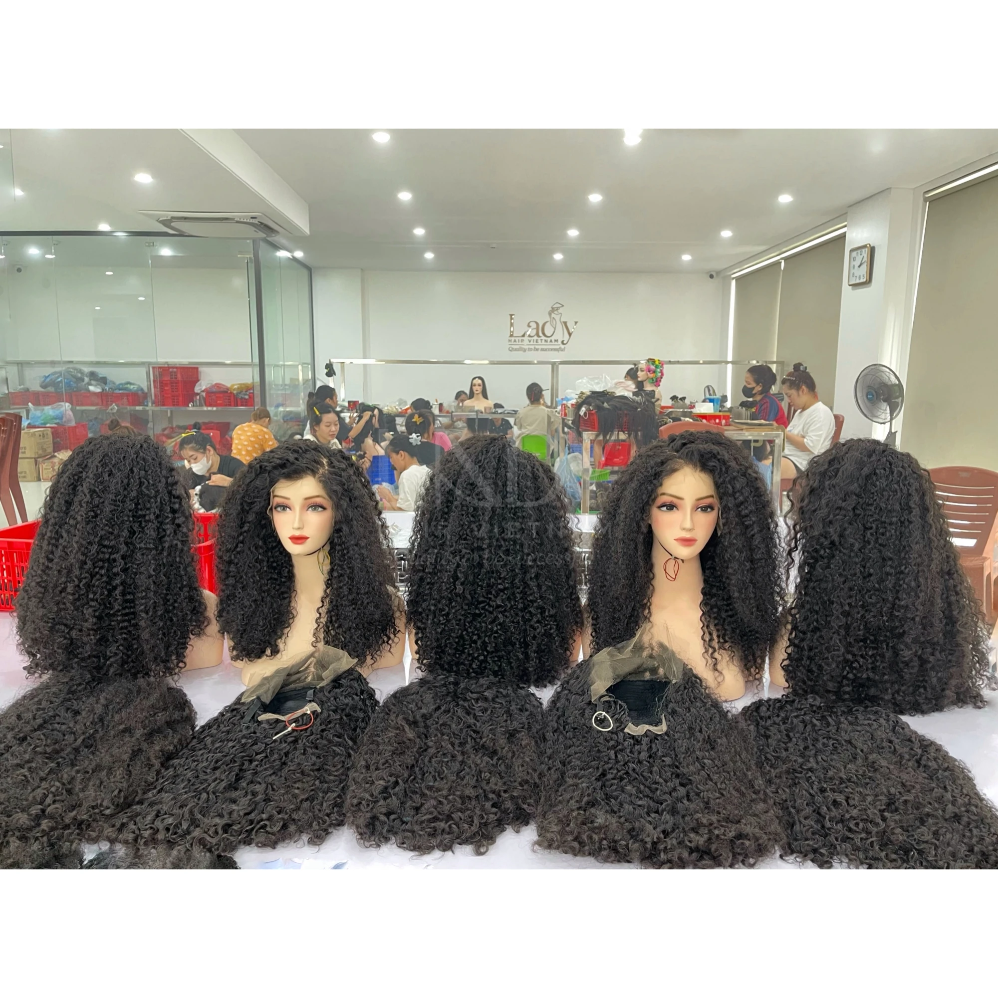 Best High light Frontal HD Lace Burmese Curly Wig Made From Vietnamese Human Hair With Wholesale Price