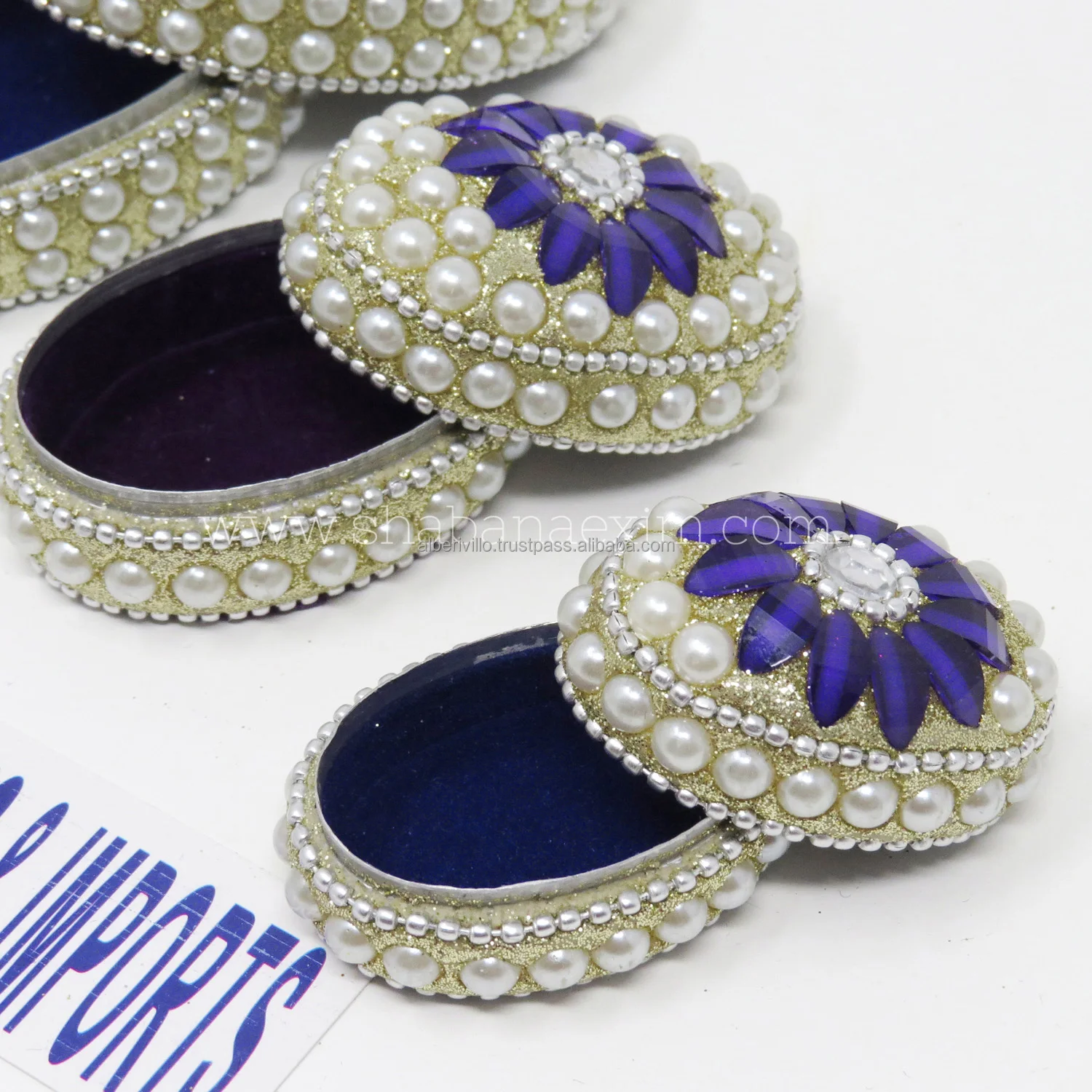 Souvenir Box Trinket Box Square Custom Best Quality Beaded Trinket Box with Different Sizes Designs Easy to Carry on Cheap Price