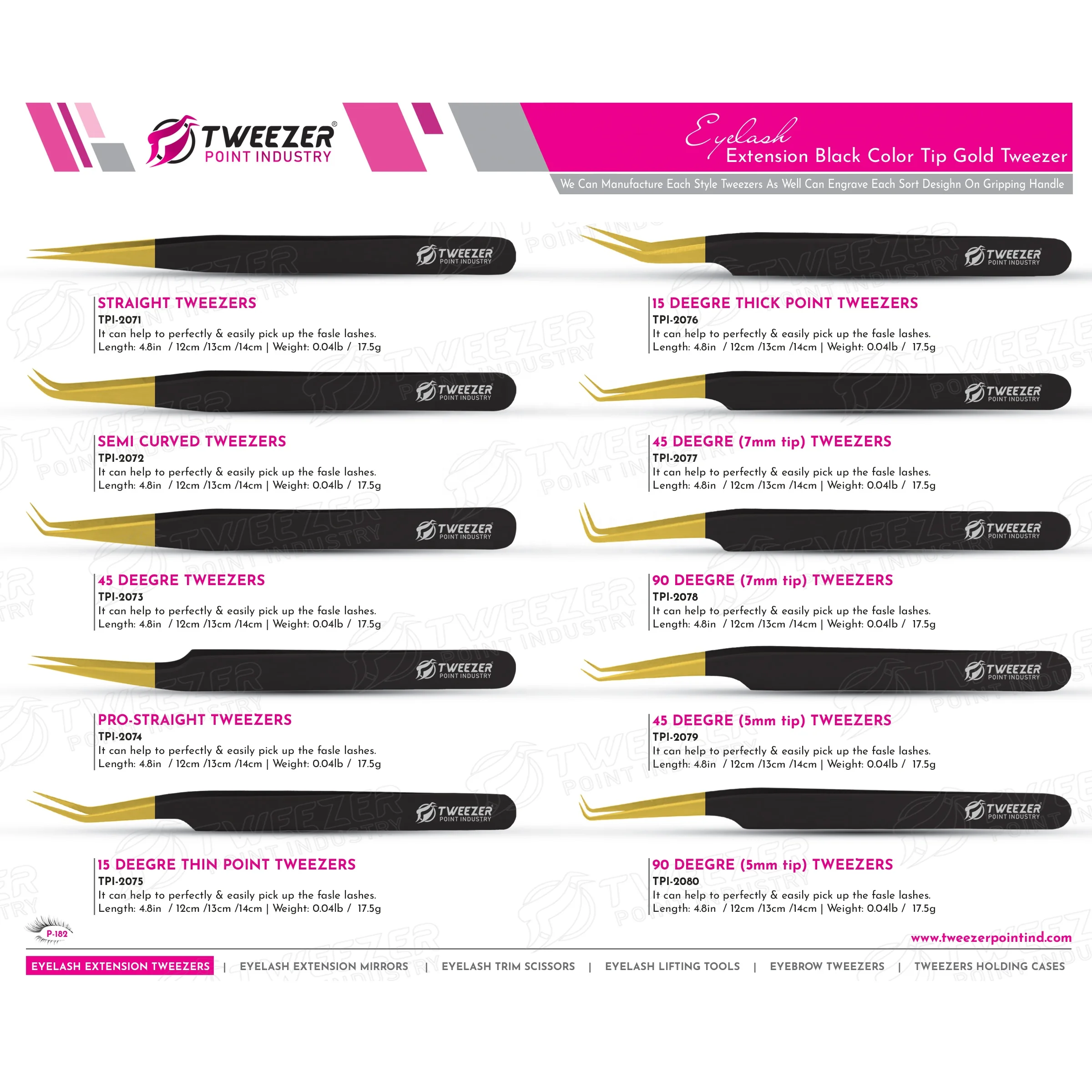 Light Weight Boot Volume Eyelash Extension Tweezers Customized Logo Anti Static White Color Diamond Grip Tweezers