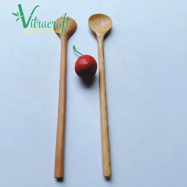 Handmade long-handled wooden spoon Spoons for serving food and drinks A gift from nature Size 20cm