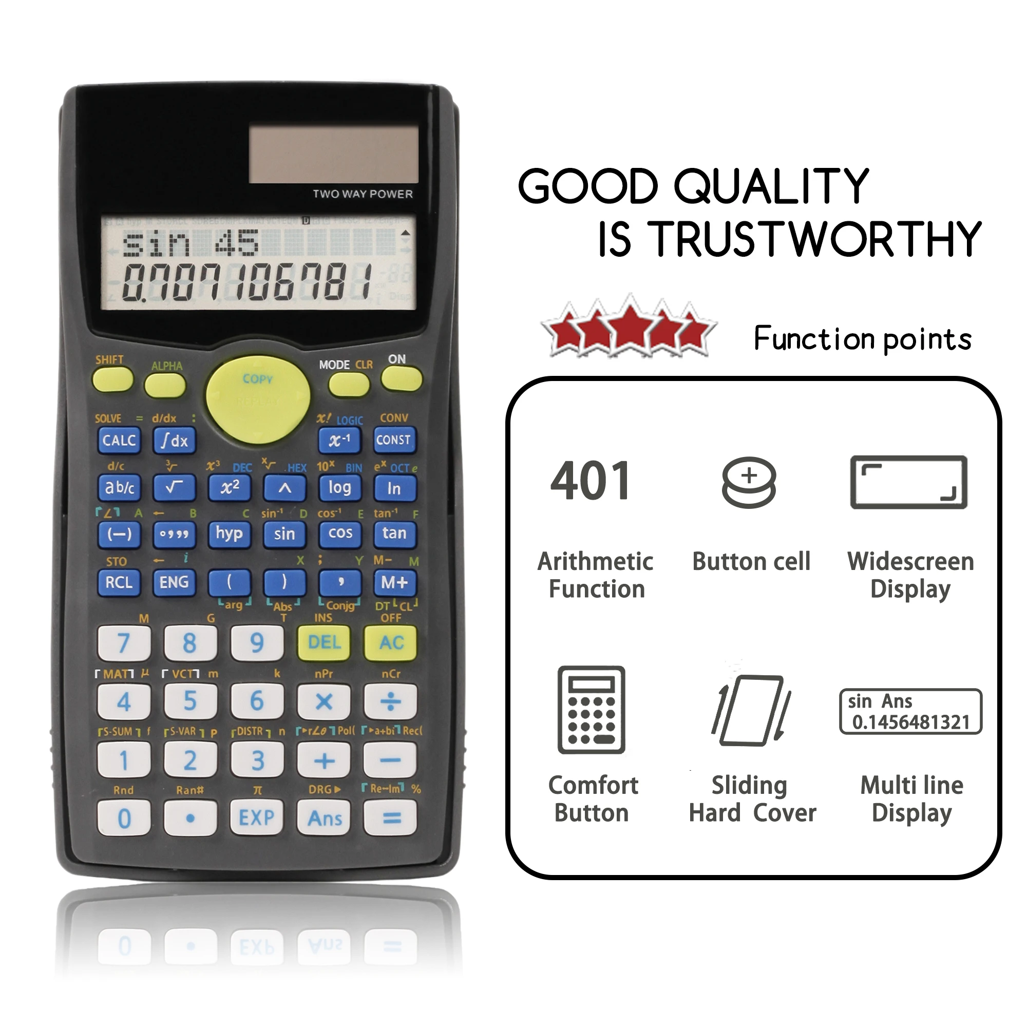 Wholesale FX-991MS 10+2 Digital Student School Calculadora Cientificas Custom Logo Scientific Calculator