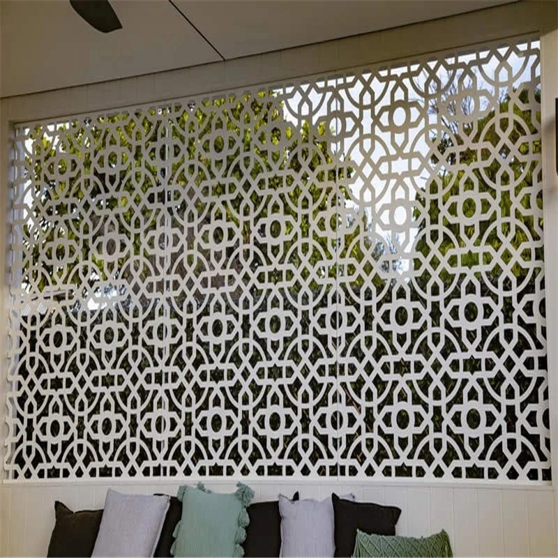 Laser Cut Aluminum Fence Panels Decorative Protection Privacy Partition For Wall Screen Door Gate Pergola Gazebo