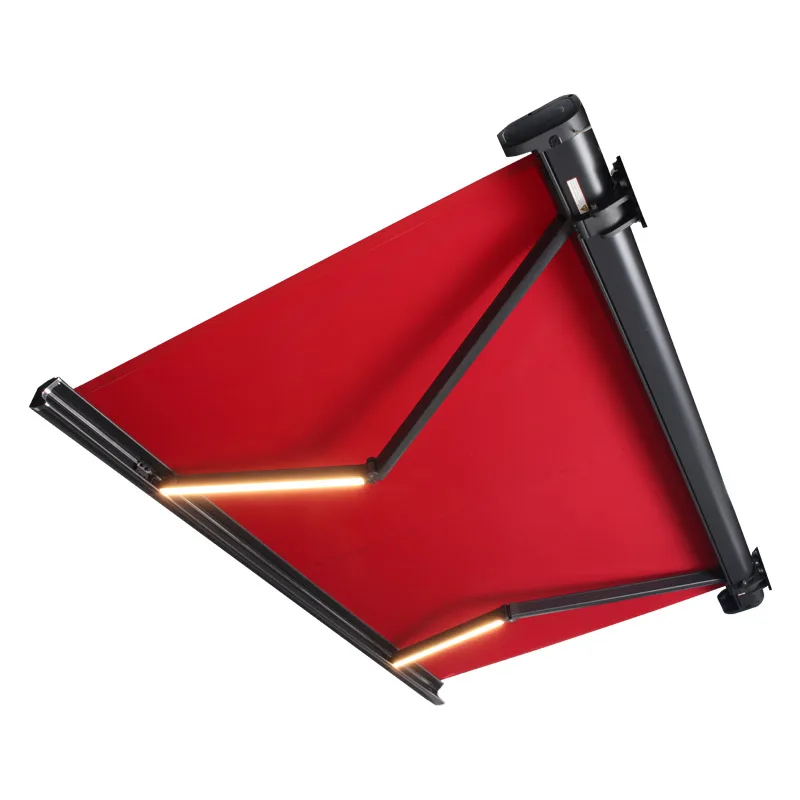 rain cover roof awning motorized cassette awning  canopy sunshade rainproof retractable outdoor awnings with wind sensor