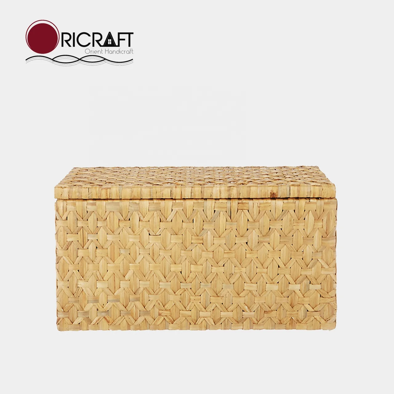PALAWAN Best choice Custom your living room decorative with Diamond Weave Water-hyacinth Natural Trunk