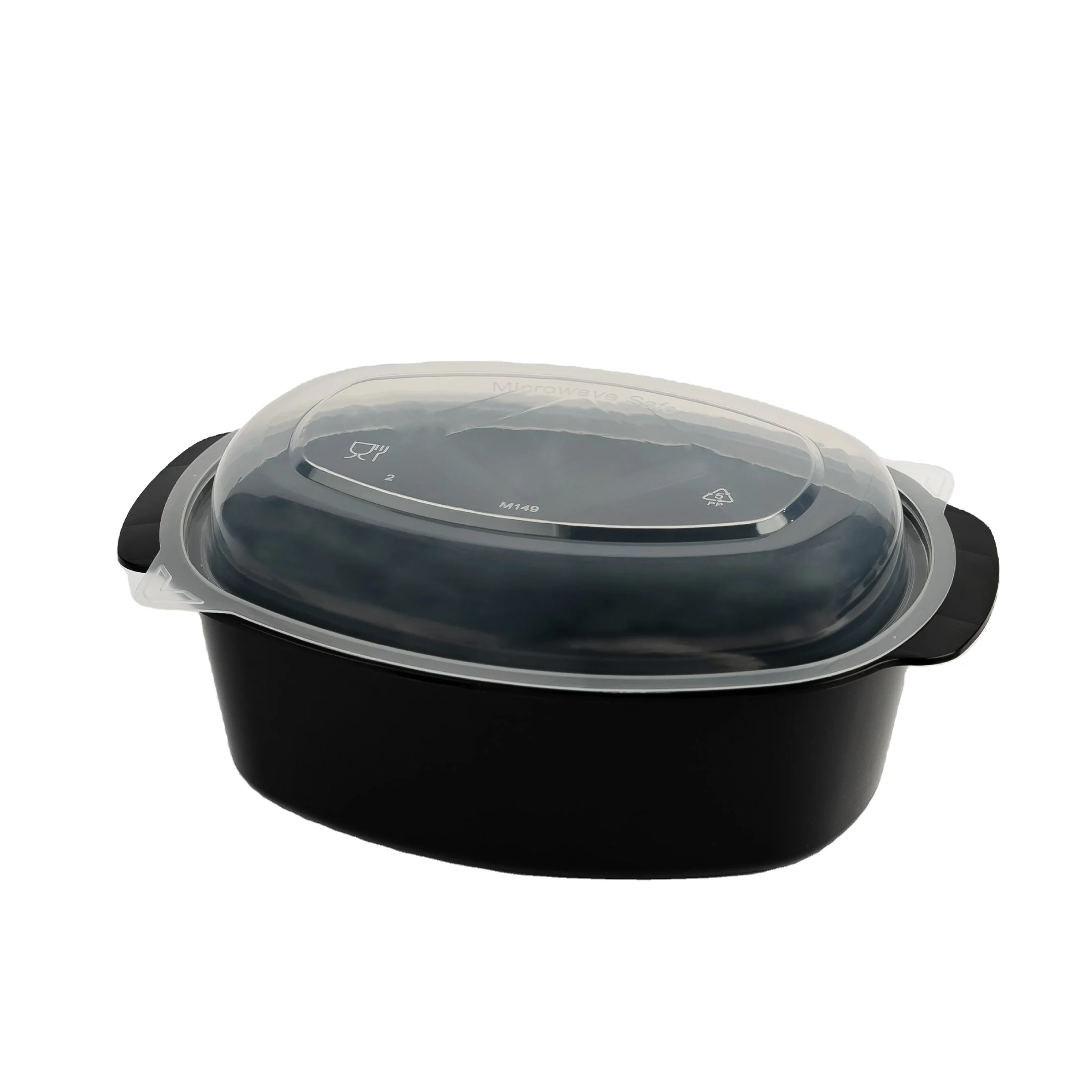 High Quality 1250ml Transparent PET PP Plastic Food Container Premium Disposable Convenient Cake Sushi Pizza Jelly Packaging