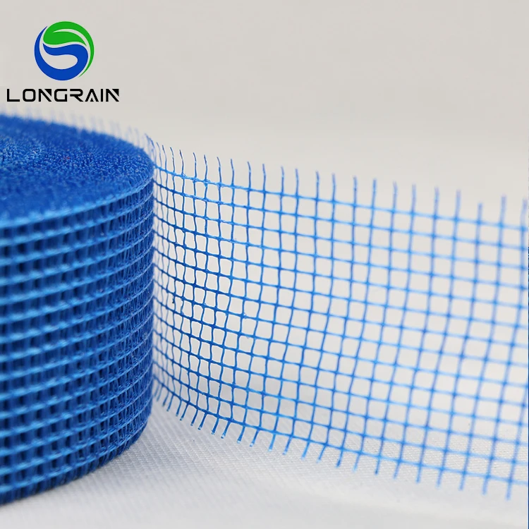 blue 3x3mm fiberglass insulation mesh tape/fiberglass mesh tape self-adhesive/fiberglass mesh tape