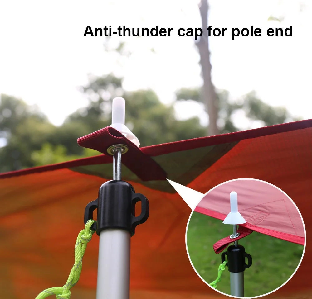 Collapsible Lightweight Tarp Poles Telescoping Aluminum Tarp and Tent Poles, Adjustable Poles for Camping, Backpacking Pole