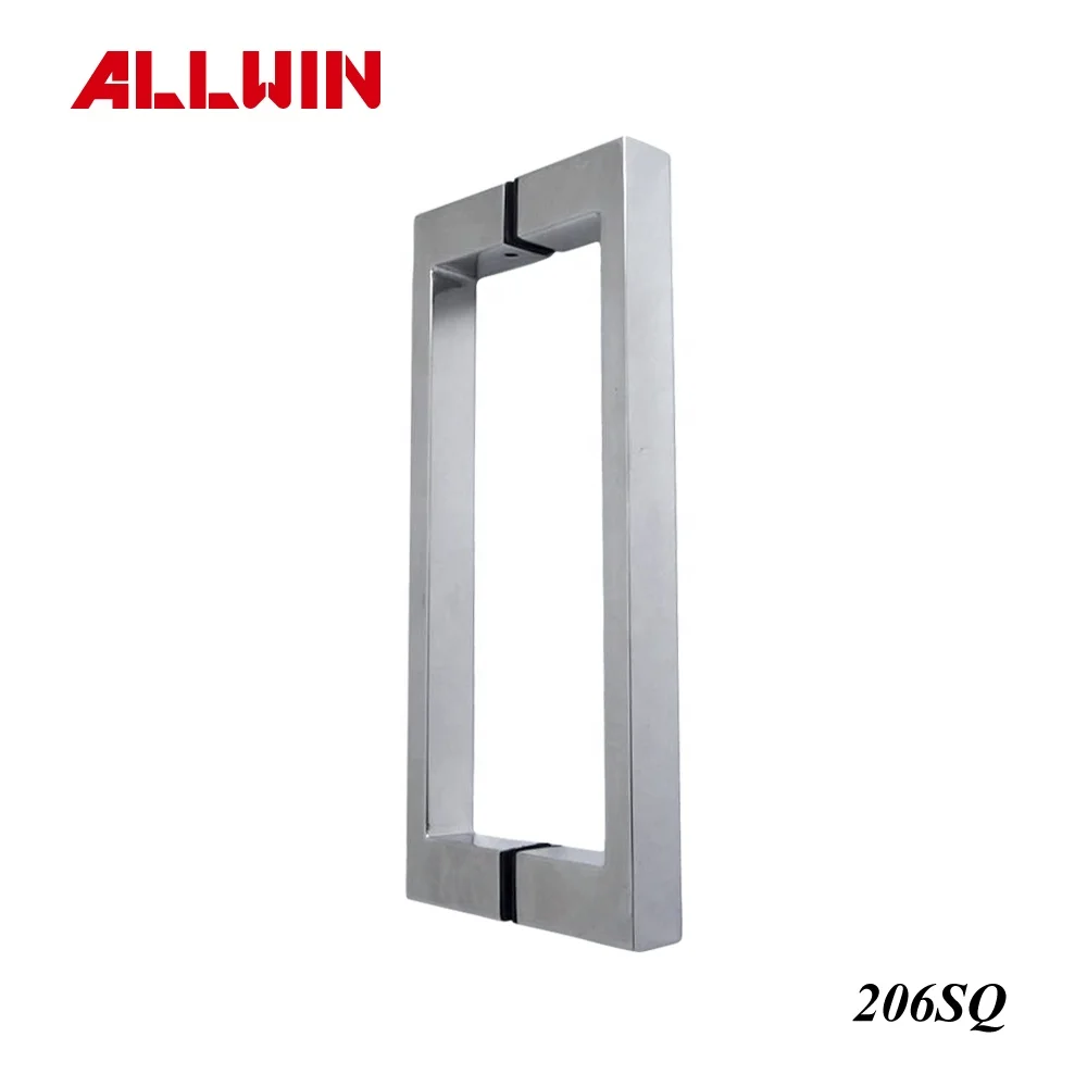 Modern Circular Push-Pull Shower Door Handle Back to Back Steel Stainless Steel Glass Wooden Materials Hotels Private Window Use