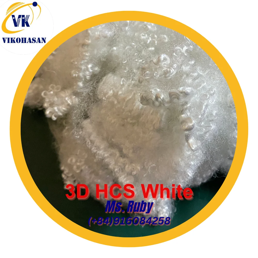 Vikohasan 100% переработанное Полиэфирное штапельное волокно GRS 3D HCS 15d наполнение подушек нетканое полотно спиннинг от производителя