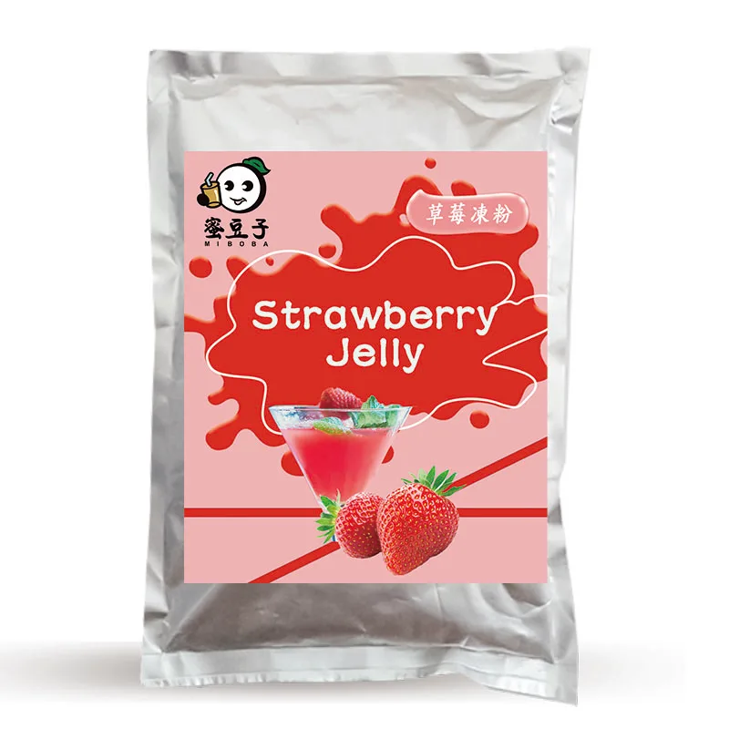 Customized Package Wholesale Strawberry Flan Pudding Jelly Mix Powder
