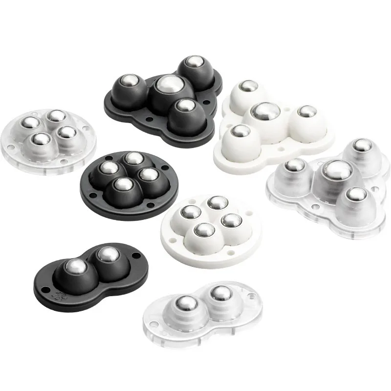 DIY Self Adhesive Mini Caster Wheels Quiet swivel Rotation Universal Bearing Ball Transfer Drilling Sticky Pulley for Furniture