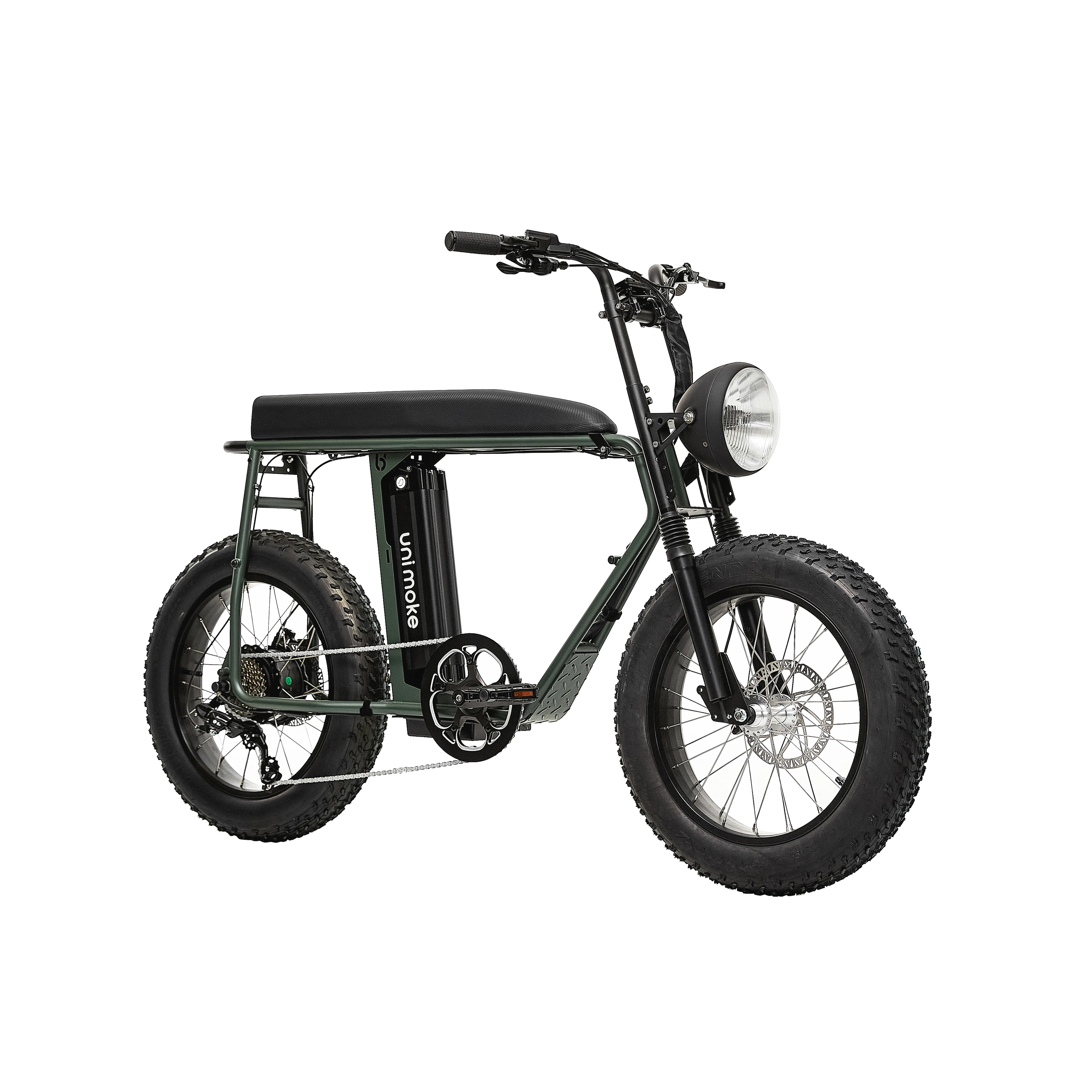 Unimoke MK Army Green Electric City Bike  Urban Drivestyle PAS fat-tire  Motorized Bicycle MIT