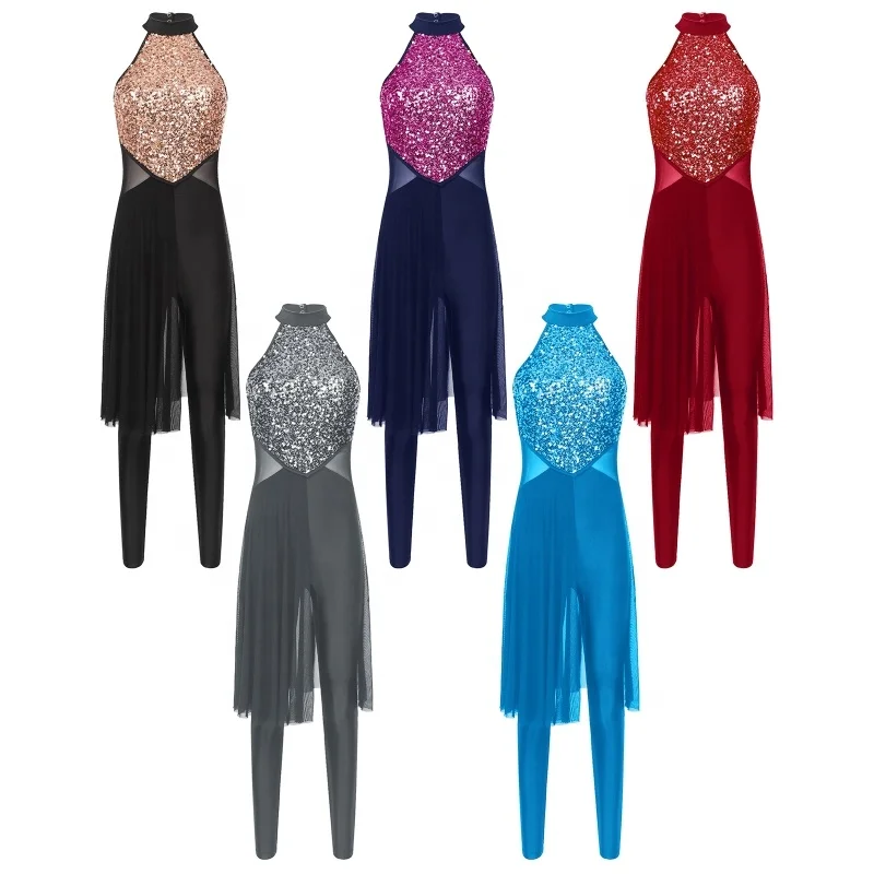 Custom Wholesale Womens Sublimation Line Dancing Training Dancewear Manufacturer Lyrical Stage Dance Costume Performance Wear