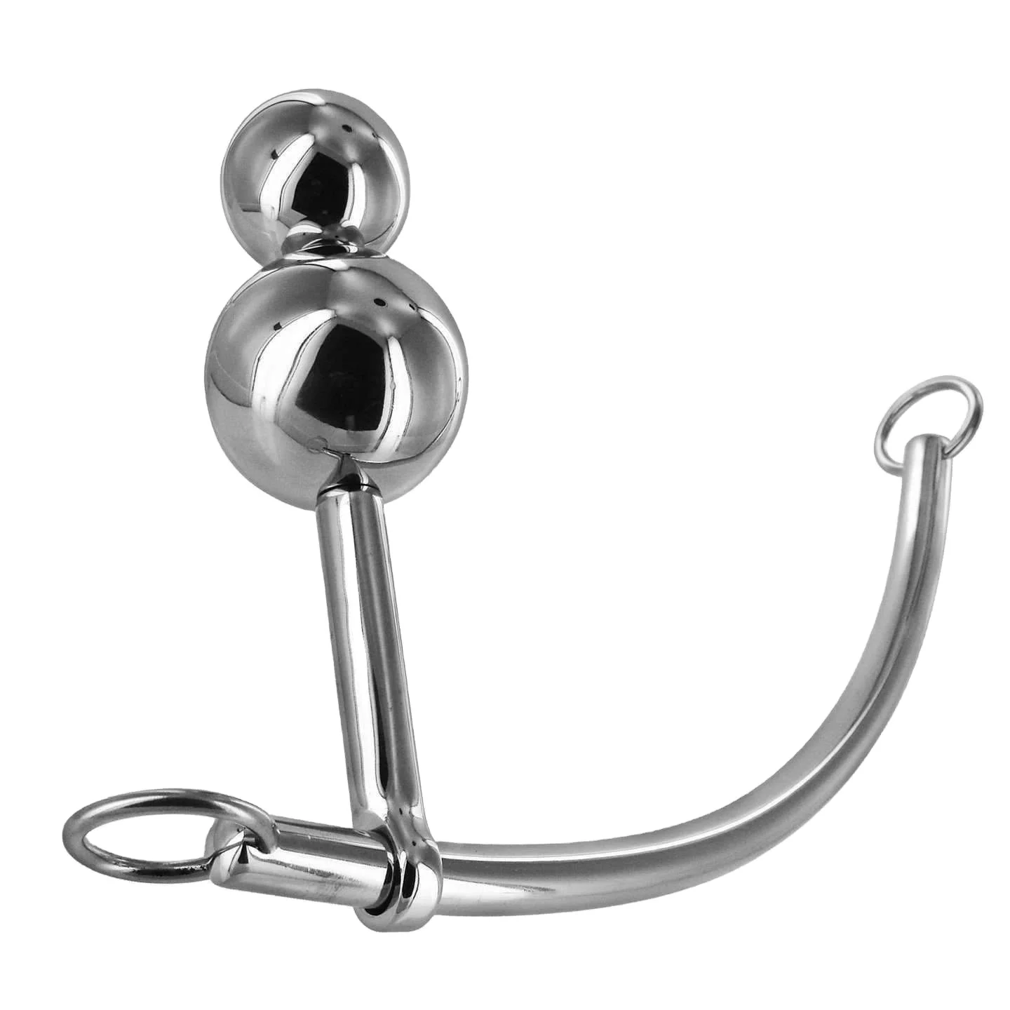 Steel Bondage Bdsm Cock Ring Double Anal Ball Hook